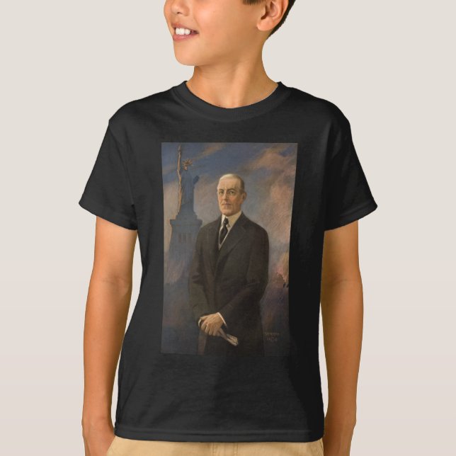 Camiseta Estatua de la Libertad y Presidente Woodrow Wilson (Anverso)