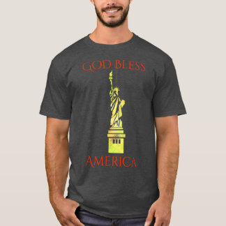 Camiseta Estatua de la LibertadDios bendiga a Estados Unido