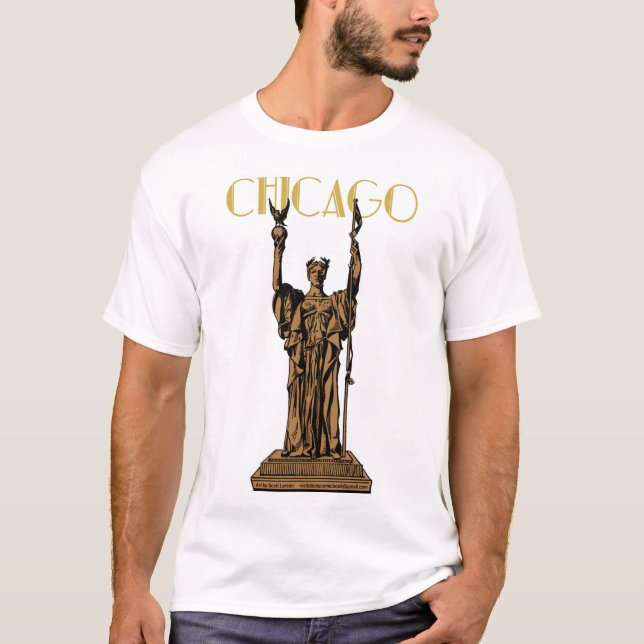 Camiseta Estatua de la República en el mundo masculino de C (Anverso)