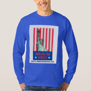 Camiseta Estatua de las "Vibes Americanas" Libertad Persona
