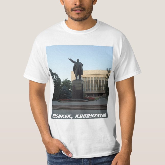 Camiseta Estatua de Lenin, Bishkek, Kirguistán (Anverso)
