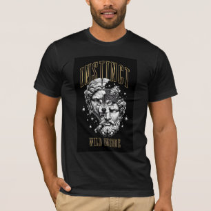 Camiseta Estatua de Lobo por Instinto Salvaje Interior Esté