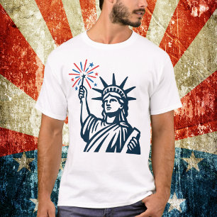 Camiseta Estatua de los fuegos artificiales de la Libertad 