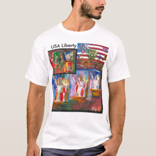 Camiseta Estatua de los posters del viaje del vintage de la