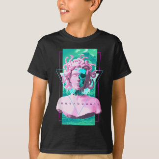 Camiseta Estatua de Medusa de Vaporwave con arte estético d