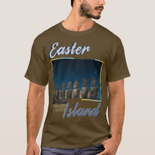 Camiseta Estatua De Moai Isla De Pascua En Isla De Pascua D