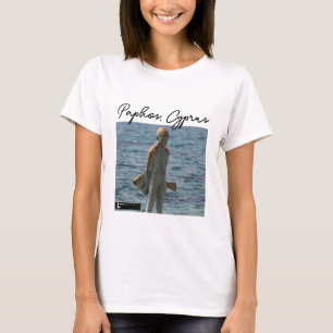 Camiseta Estatua de Paphos, niño y pez, firma