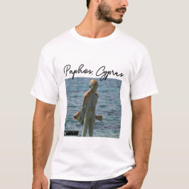 Camiseta Estatua de Paphos, niño y pez, firma