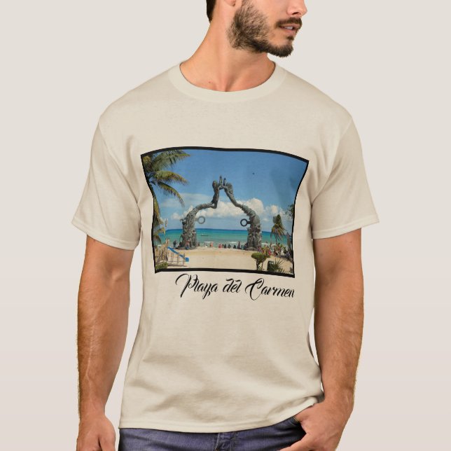 Camiseta Estatua de Playa del Carmen Riviera Maya Cancun (Anverso)