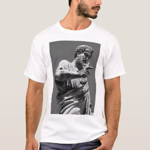 Camiseta Estatua de San Pedro con llave dorada