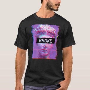 Camiseta Estatua de Vaporwave David Broke de arte estético 