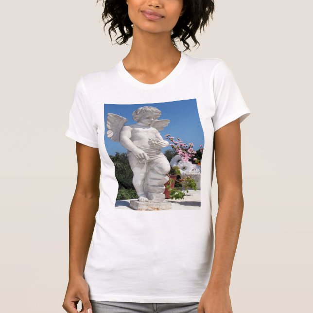 Camiseta Estatua del ángel en blanco (Anverso)
