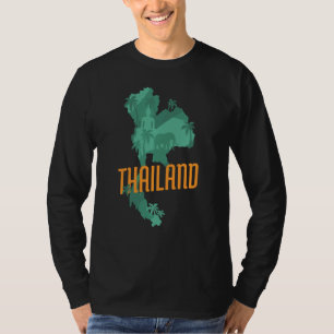 Camiseta Estatua del Buda en el mapa nacional tailandés pat