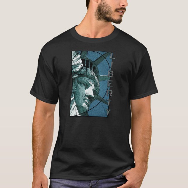 Camiseta Estatua del diseño de la libertad (Anverso)