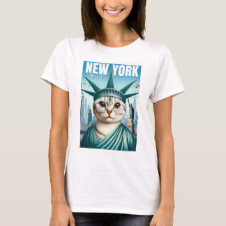 Camiseta Estatua del gato de la ciudad de Nueva York de la