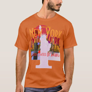 Camiseta Estatua del horizonte de New York City de la