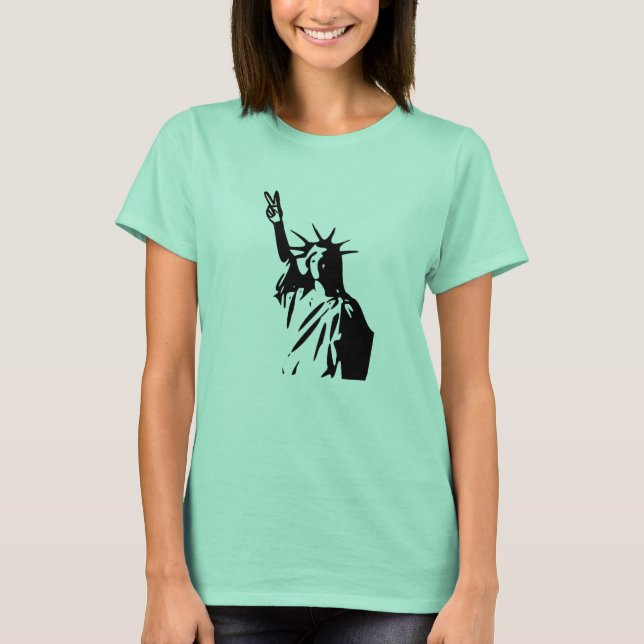 Camiseta Estatua del signo de la paz de la libertad (Anverso)