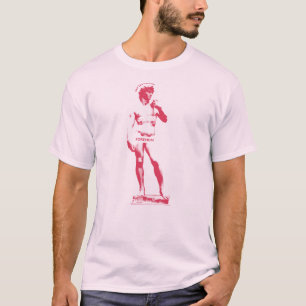 Camiseta Estatua: Di la palabra F — rosa