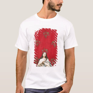 Camiseta Estatua en una iglesia de Spaccanapoli, Nápoles de