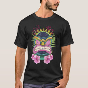 Camiseta Estatua Fiesta de Luau Polinesia Máscara Tiki Tote