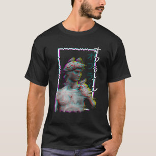 Camiseta Estatua griega antigua onda de vaporización sintét