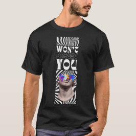 Camiseta estatua griega con diseño de ilustracion