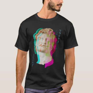 Camiseta Estatua griega Glitch Wave Synthwave Vaporwave Aes