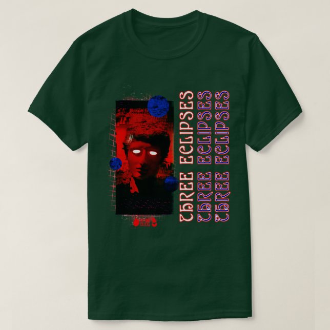Camiseta Estatua Griega Grunge Outrun Tres Eclipses St (Diseño del anverso)