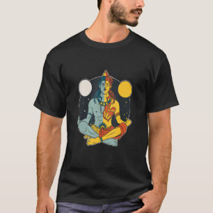 Camiseta Estatua hindú del Señor Shiva Divina Meditación Fi