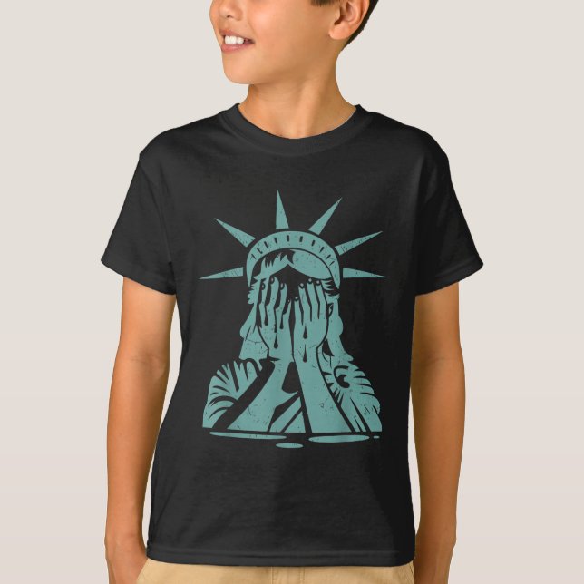 Camiseta Estatua Llorante De La Protesta Por La Libertad (Anverso)