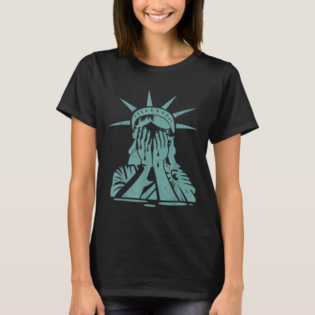 Camiseta Estatua Llorante De La Protesta Por La Libertad (Anverso)