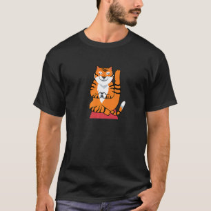 Camiseta estatua meditando tigre relajación mindfulness yog