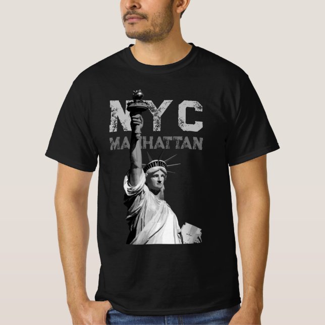 Camiseta Estatua moderna de la libertad de té Nyc Manhattan (Anverso)