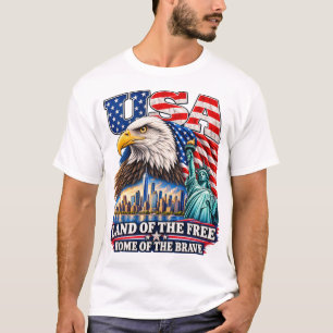 Camiseta Estatua patriótica de águila de EE. UU. Arte de la