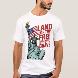 Camiseta Estatua Patriótica de la Libertad Tierra de los Li