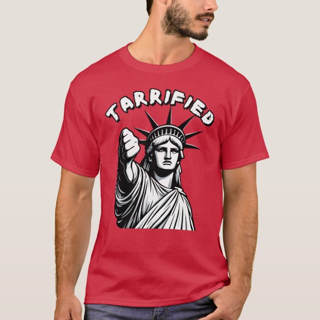 Camiseta Estatua TARRIFICADA de la protesta política por la (Anverso)