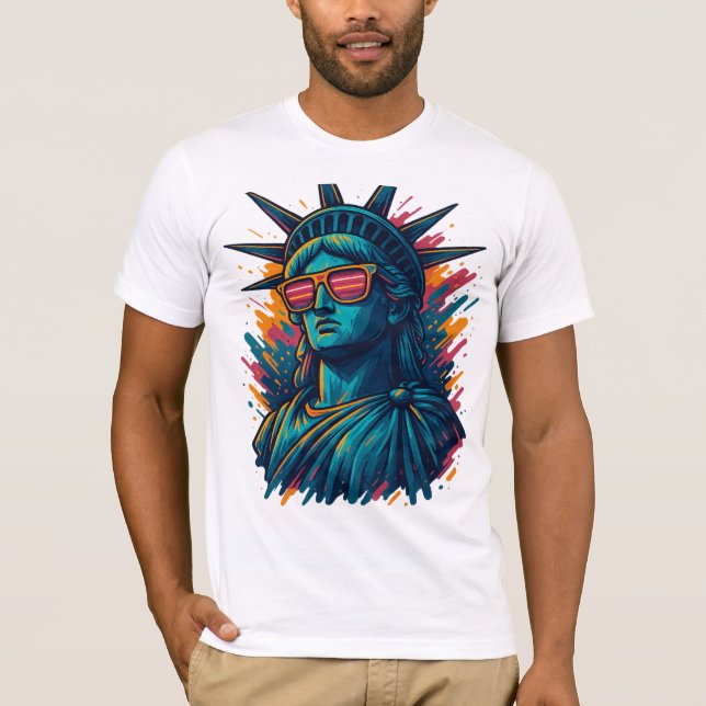 Camiseta Estatua urbana de la calle Liberty Street T-Shirt  (Anverso)