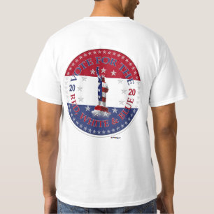 Camiseta Estatua Vota por el Rojo, Blanco y Azul 2020