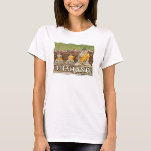 Camiseta Estatuas de Budas sentados Ayutthaya, Tailandia