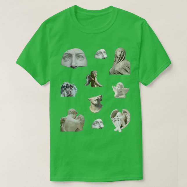 Camiseta Estatuas de mármol arte renacentista estético (Diseño del anverso)