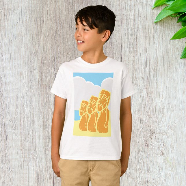 Camiseta Estatuas Moai de la Isla de Pascua (Subido por el creador)