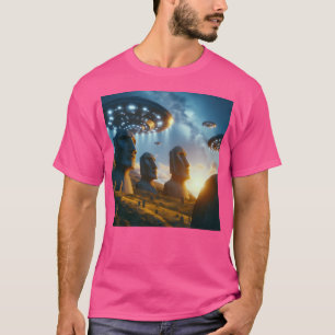 Camiseta Estatuas Y Espacios De La Isla De Pascua