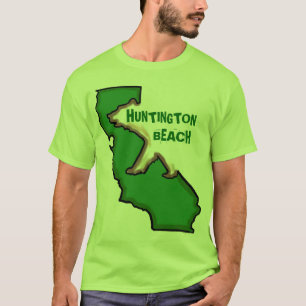 Camiseta Estatus verde de Huntington Beach California