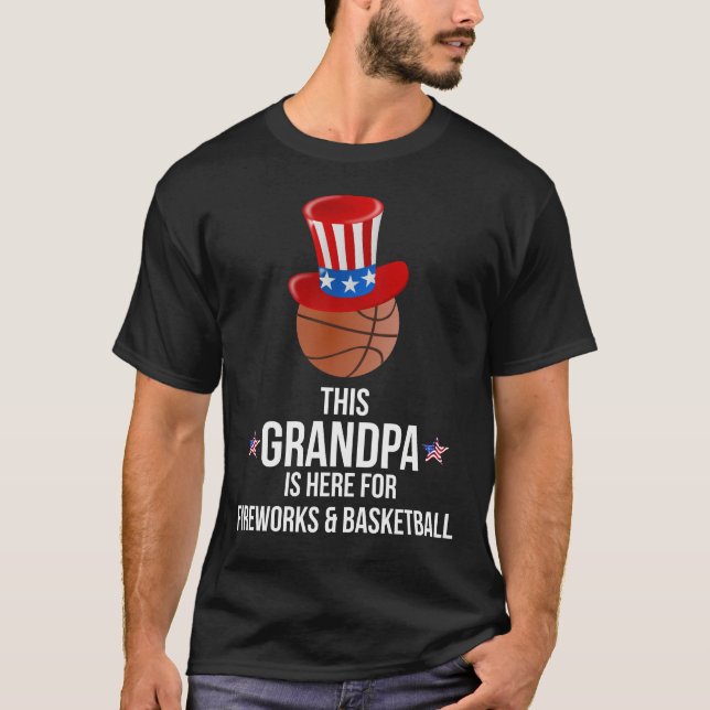 Camiseta Este abuelo está aquí para los fuegos artificiales (Anverso)