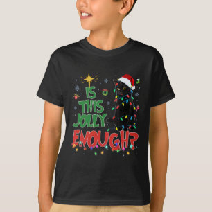 Camiseta Este alegre es suficiente gato negro merry árbol d