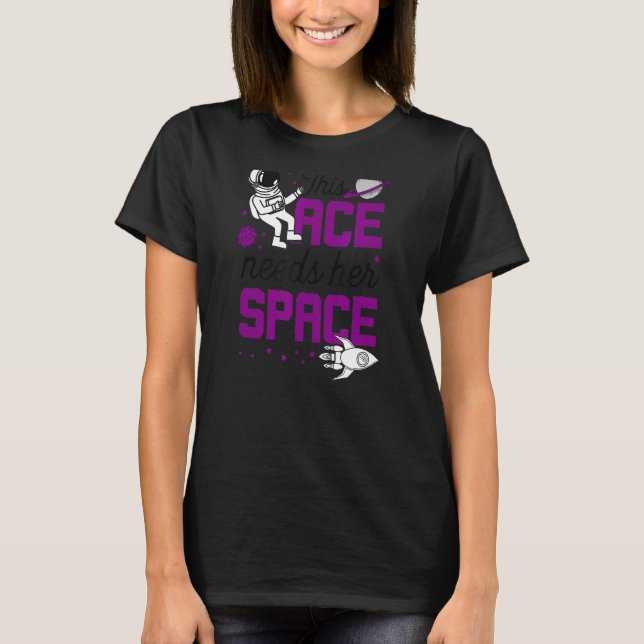Camiseta Este As Necesita su espacio, su orgullo asexual mo (Anverso)