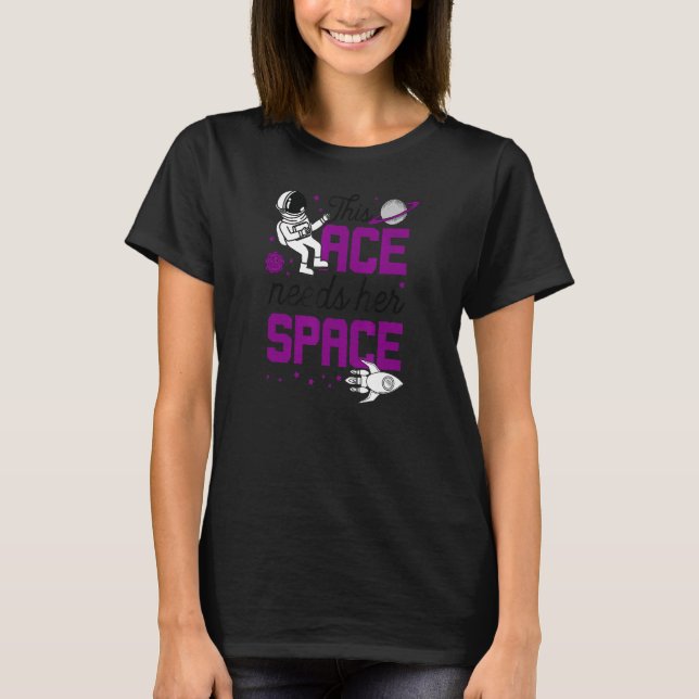 Camiseta Este As Necesita su espacio, su orgullo asexual mo (Anverso)