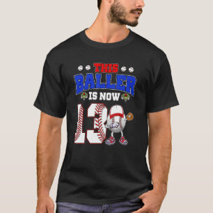 Camiseta Este Baller Ahora Tiene 13 Años Y 13 Dabbing Baseb
