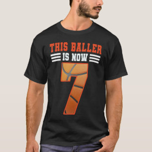 Camiseta Este Baller es ahora 7 Baloncesto 7 cumpleaños 7 a