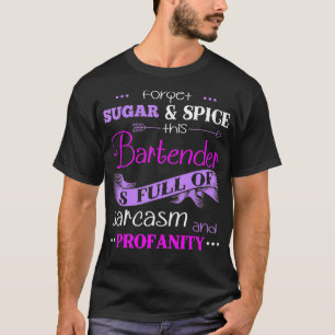 Camiseta Este barman está lleno de sarcasmo gracioso barman